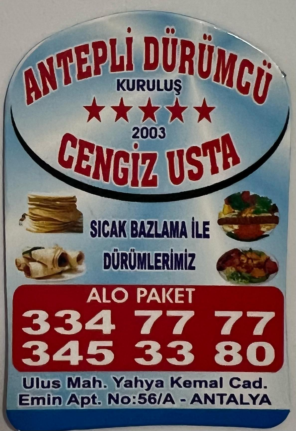 ANTEPLİ DÜRÜMCÜ CENGİZ USTA